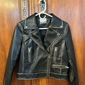 Urban Outfitters Black Leather Biker Jacket